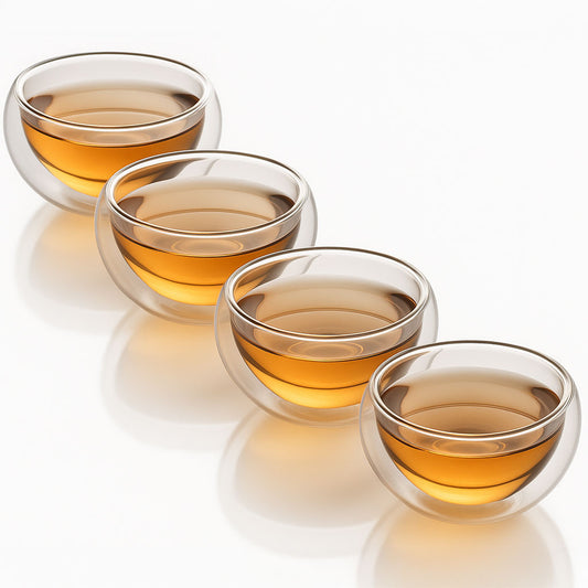 Double Wall Glass Tea Cup (Set of 4)